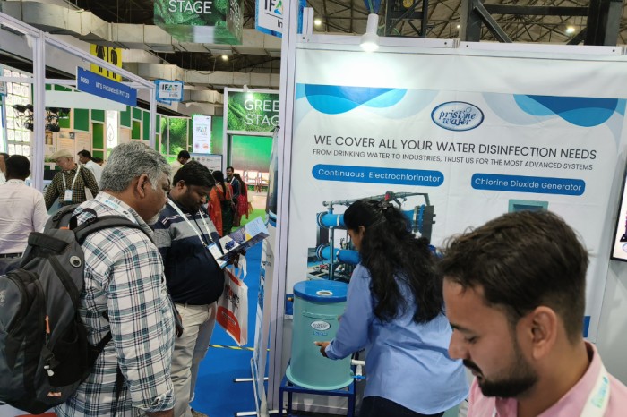 Water purification demonstration by Pristine Water at IFAT 2025