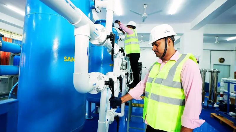 pristine water factory worker